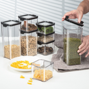 Conjunto com 10 Potes Organizadores Herméticos de Plástico com Tampas de Vedação a Vácuo