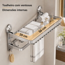 [Leve 2 Pague 1] Organizador de Banheiro Multifuncional de Aço Inoxidável com Instalação por Vedação a Vácuo + BRINDE: 2 Suportes de Banheiro.